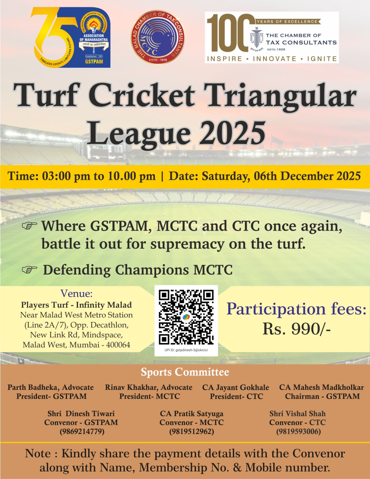 Tri Series Cricket (Truf Cricket Triangular League 2025)